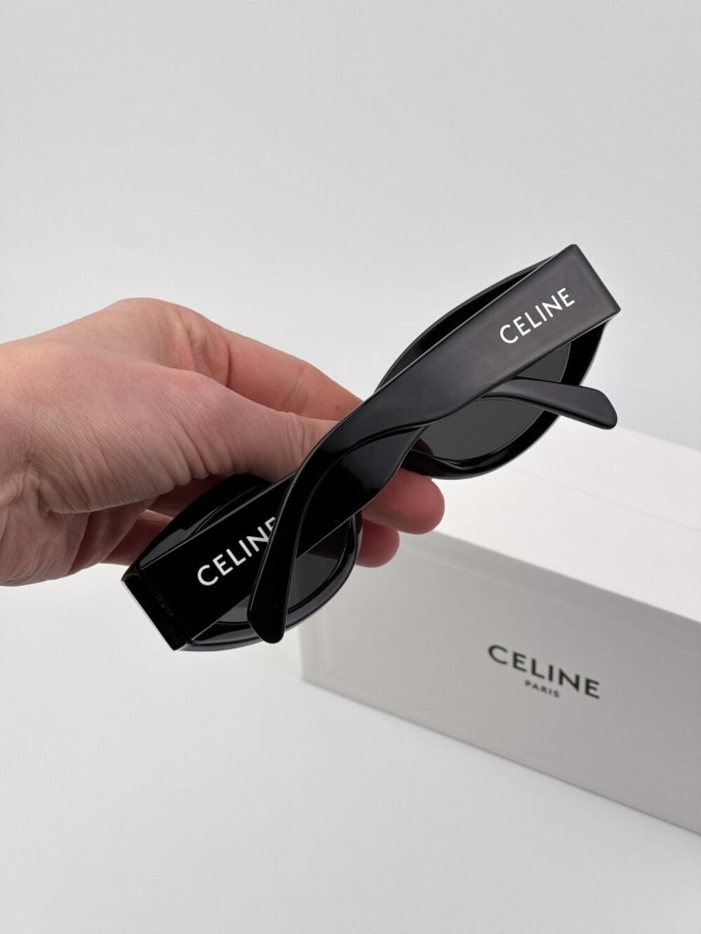 Celine CL40288I MONOCHROMS 01A Sunglasses – Black Grey Cat Eye NEW AUTHENTIC - Picture 2 of 11